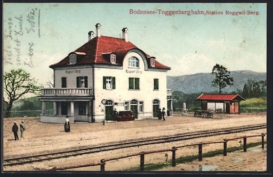 Cartoline postali: Roggwil /TG, Bahnhof der Bodensee-Toggen – Usato da Berlin venduto da bartko-reher