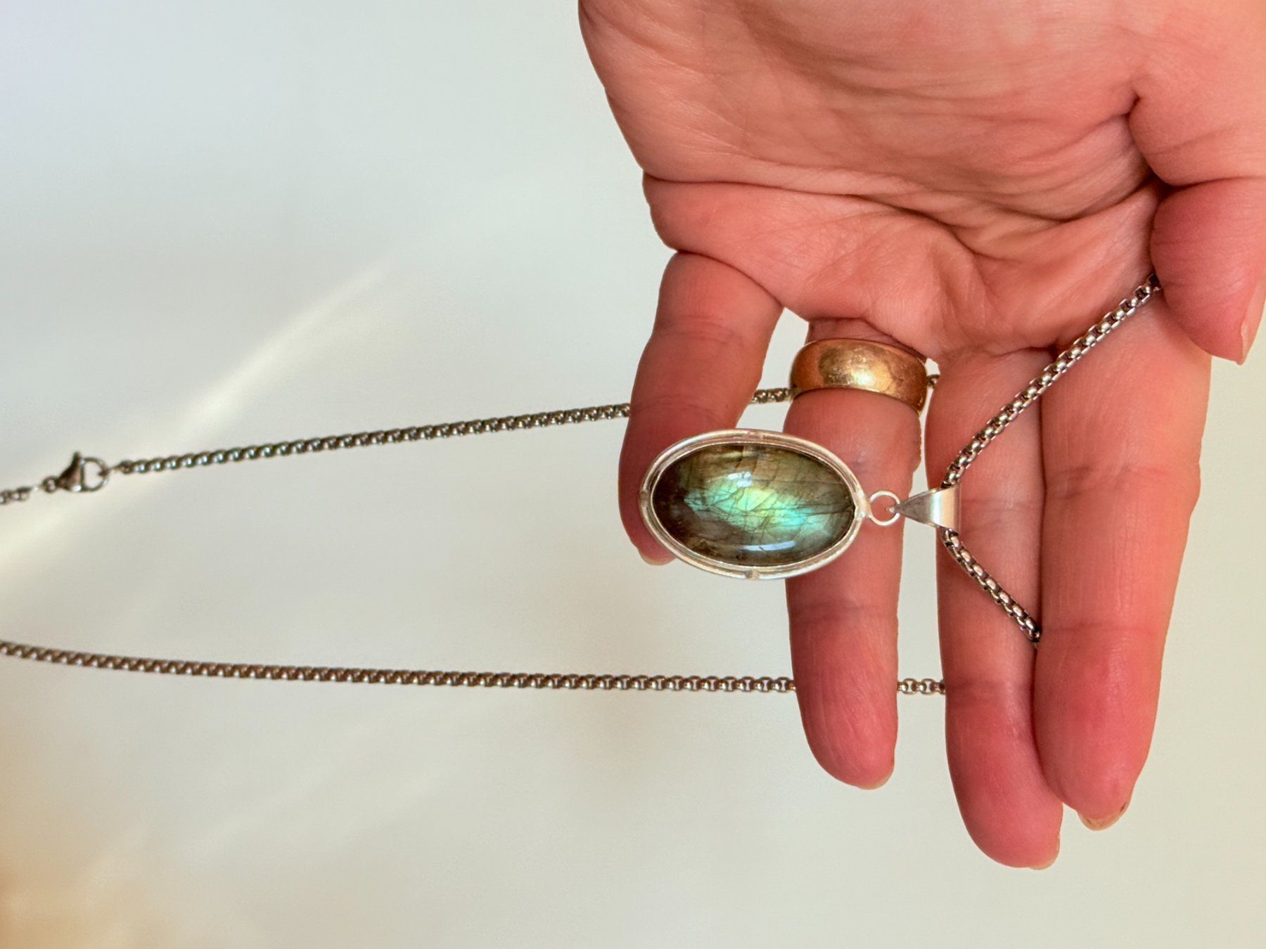 Catenine: Collier Labradorite - Élégance Naturelle ✨ – Nuovo e nell'imballaggio originale da Genève venduto da AGBERG 9