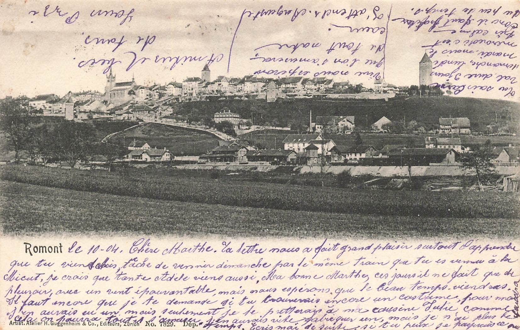 Ansichtskarten: Romont – Gebraucht aus Biasca von Blenio71