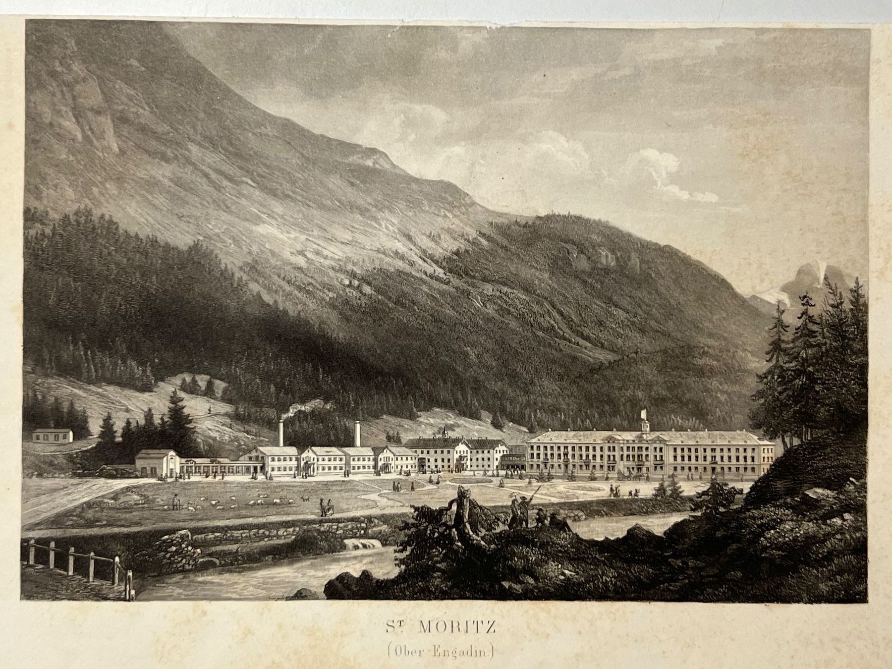 Incisioni: Stich St. Moritz Bad Engadin - heutiges Kempinski – Nuovo (secondo la descrizione) da Vaduz venduto da Unikate-Markt 4