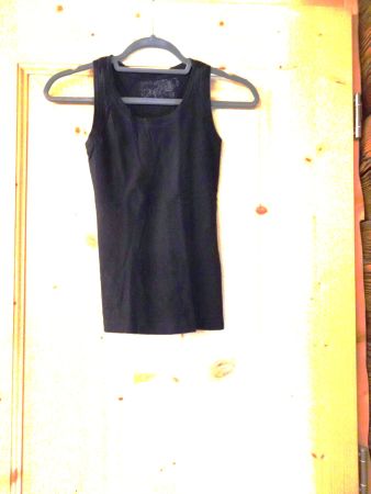 Schwarzes Basic Top Baumwolle Chicorée Gr. XS - 2603137