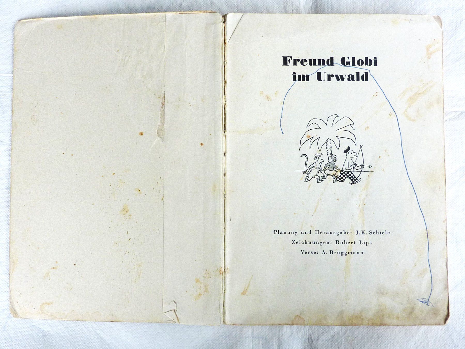 Fumetti: Freund Globi im Urwald, 1. Auflage, 1950 – Usato da Lustmühle venduto da kloster46 1