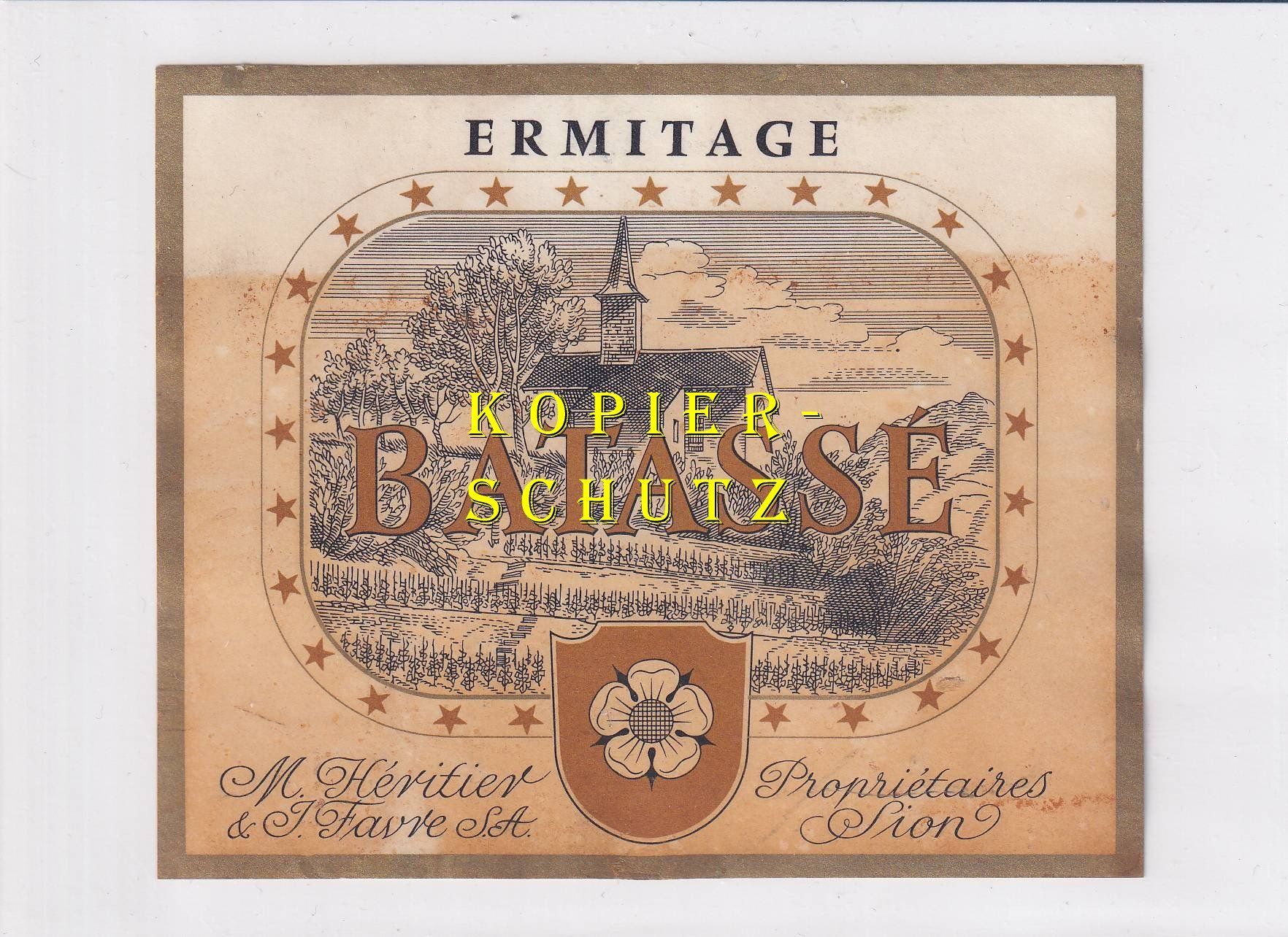 Papier: Etikette - Ermitage "Batasse" /bd – D'occasion à Hombrechtikon par Rudolf07