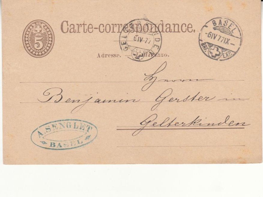 Tutti i francobolli: SGK PK 009 Basel - Gelterkinden – Usato da Bürglen TG venduto da StampGraf