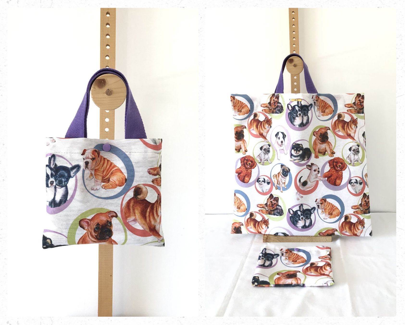 Taschen: Pocket Bag CUCCIOLI – Neu (gemäss Beschreibung) aus Chiasso von MeMoHandmade