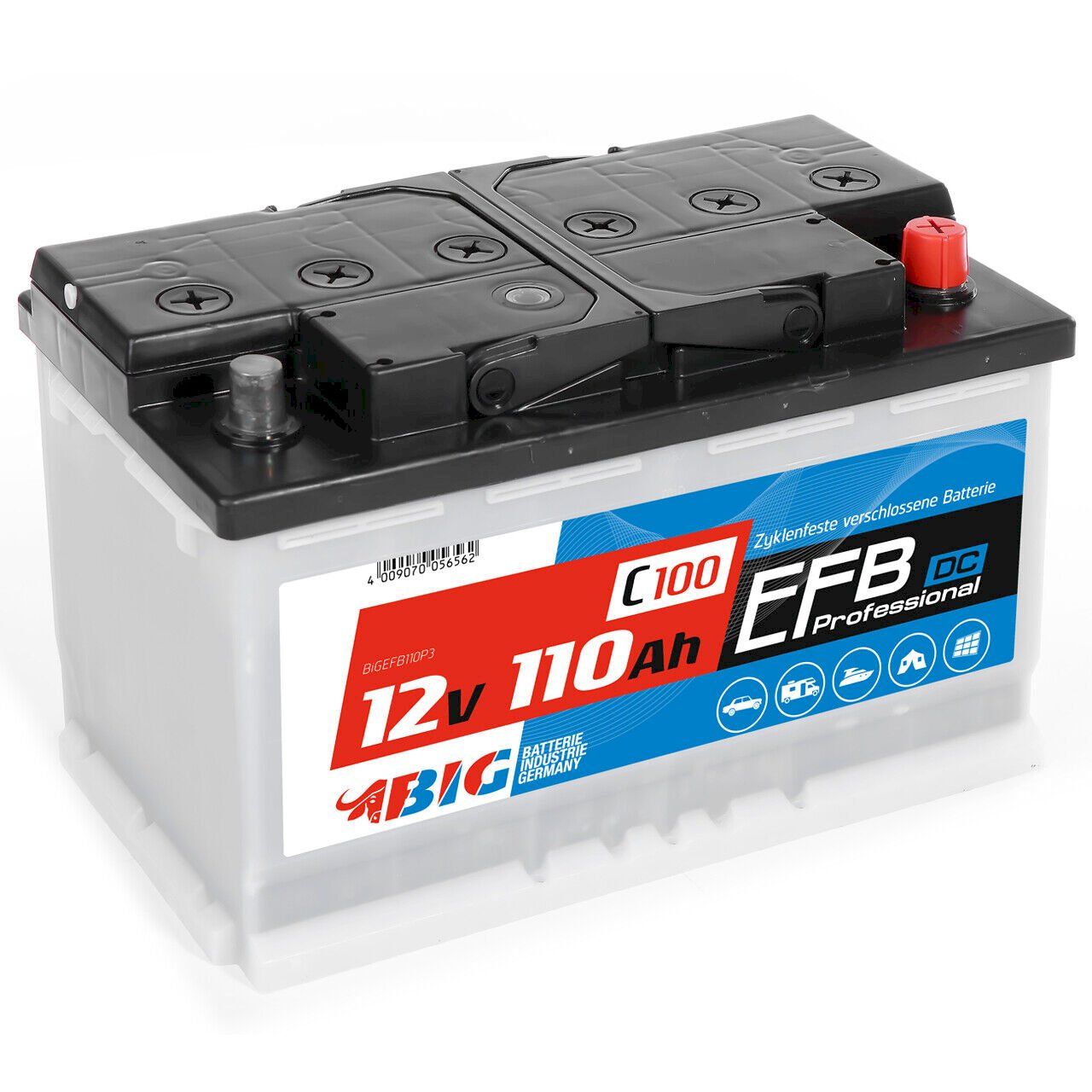 Batteries: BIG Professional Solar DC EFB 12V 110Ah – Neuf avec emballage d'origine à Bottighofen par zaap 2
