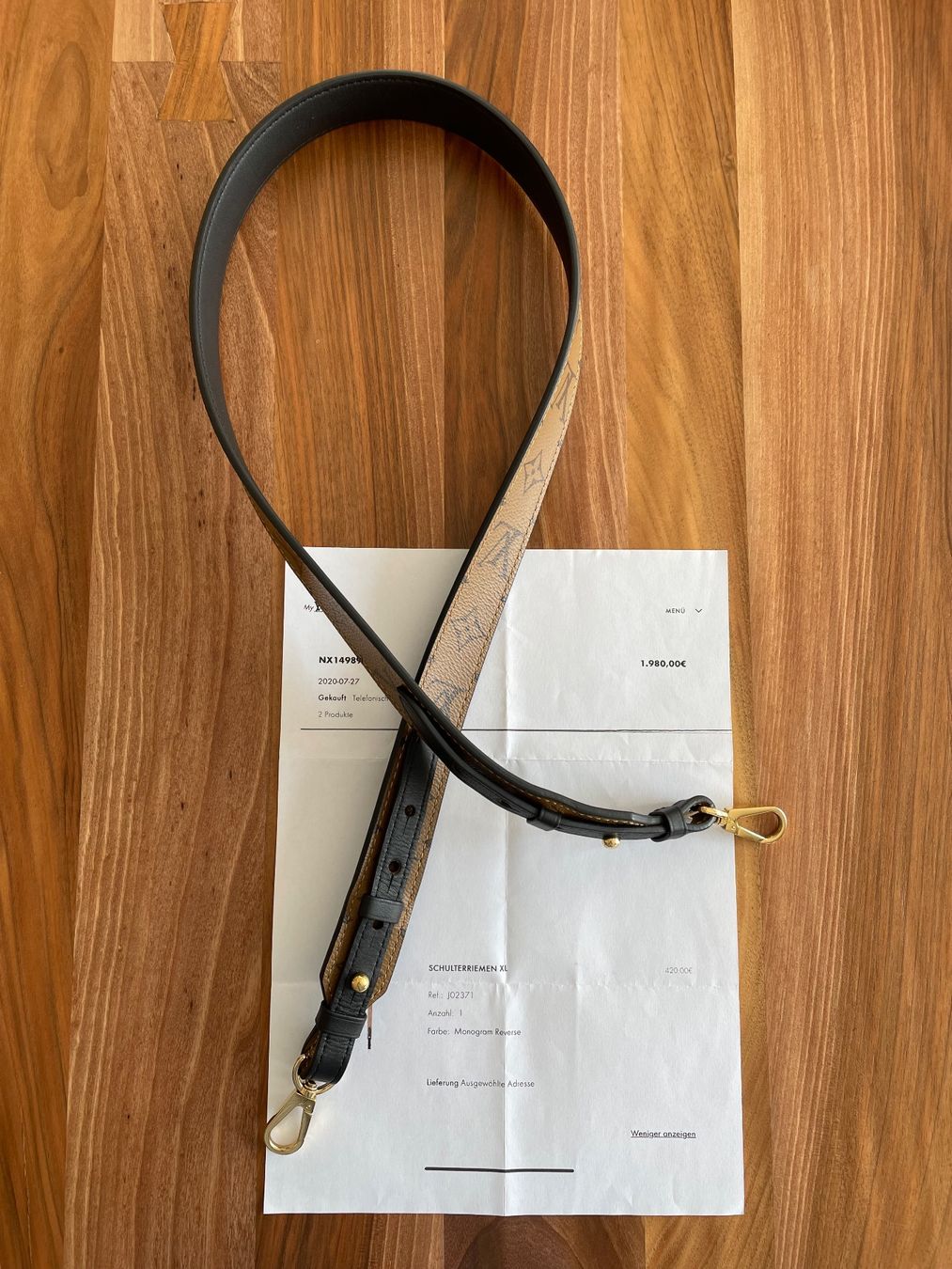 Louis Vuitton Altro in  Abbigliamento & Accessori: LOUIS VUITTON Monogram Reverse Schulterriemen - NP CHF 490 – Nuovo (secondo la descrizione) da Chur venduto da Hortensia03 1