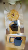 Pot de fleurs ou poubelle carré anthracite