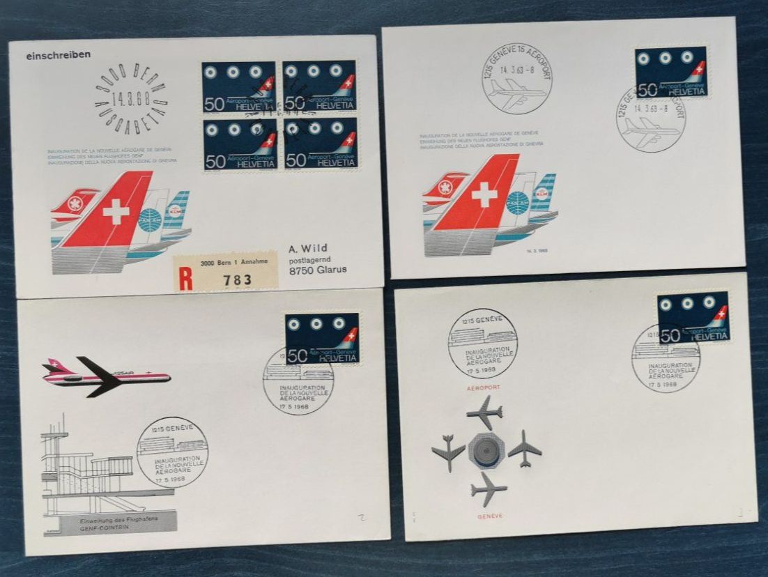 Tutti i francobolli: Flughafen Genf Einweihung 1968 – Nuovo (secondo la descrizione) da Aadorf venduto da Chnorli-Furz