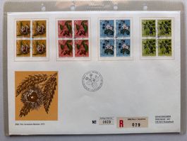 FDC Grossbrief Pro Juventute Früchte des Waldes 1973 ET