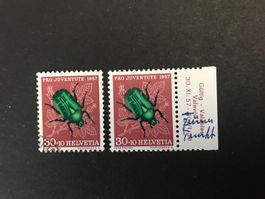 1957, Pro Juventute J171 mit Abarten
