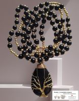 Obsidian Halskette