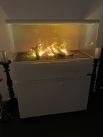 Design & Heating Effektfeuer Sono mit Sockel /Weiss lackiert