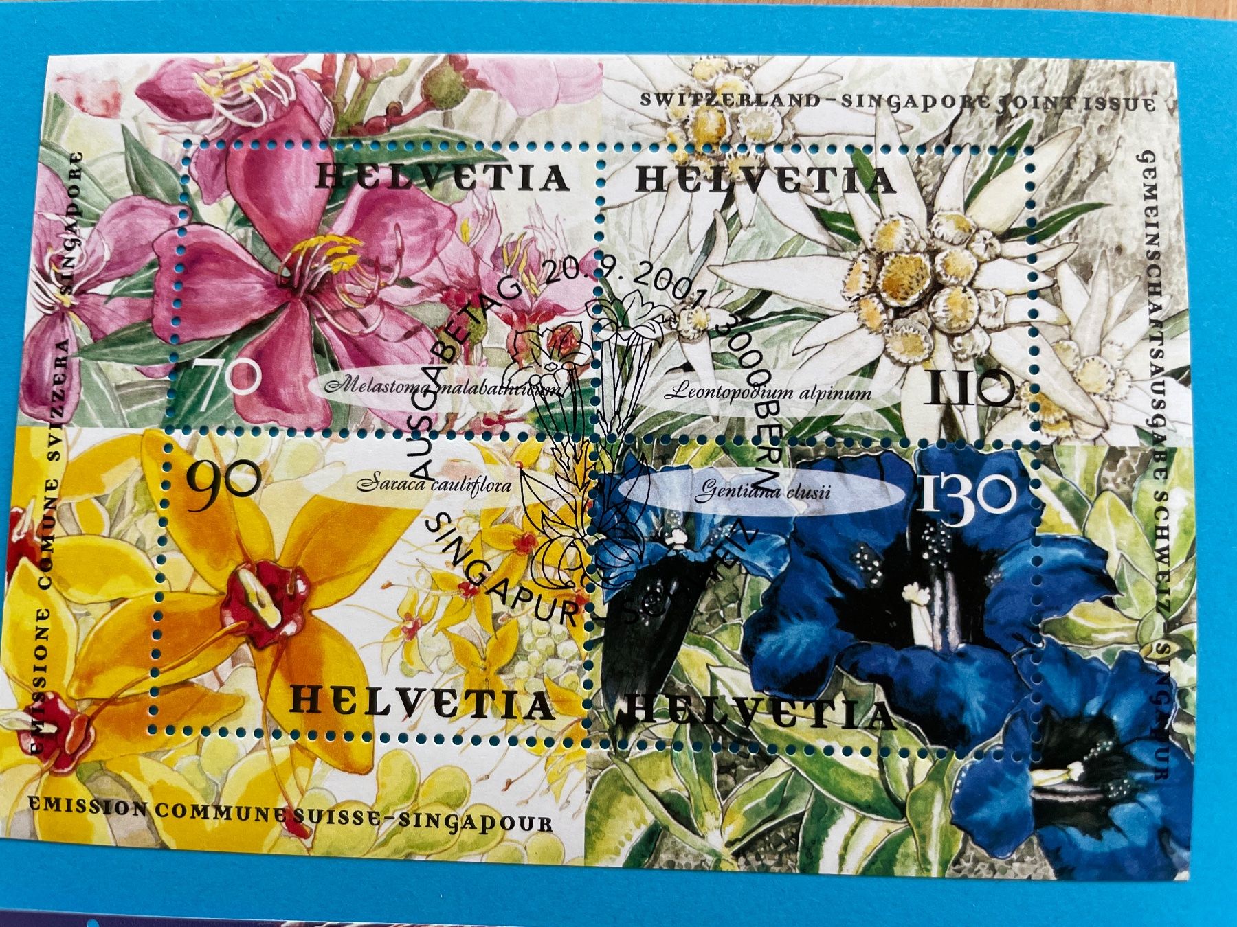Alle Briefmarken: 3 blocs millénaire, Singapour**, CH – Gebraucht aus Sonceboz-Sombeval von Comment2 1