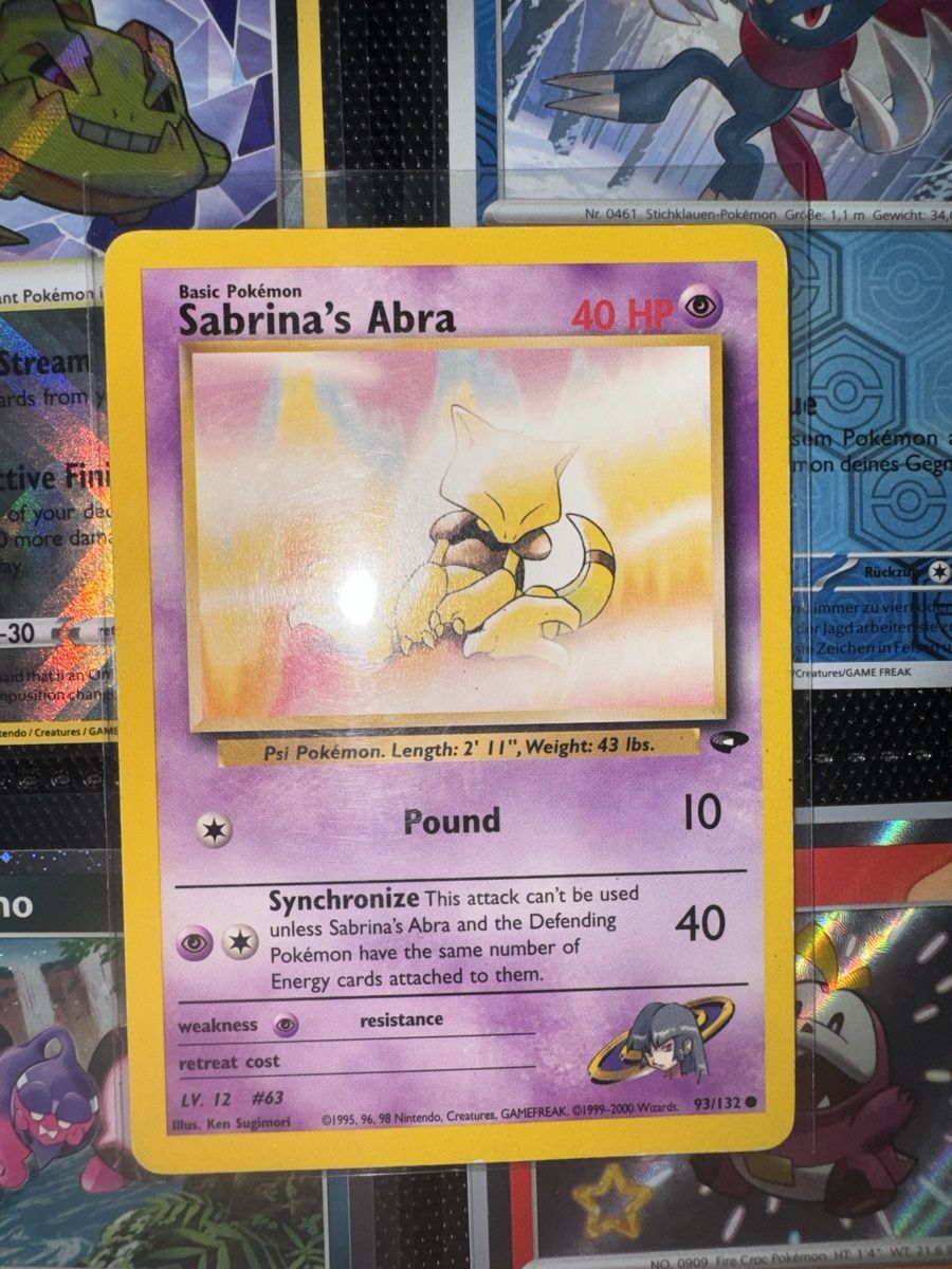 pokemon cards gen 1 value 2000 TOPPS CHROME POKEMON SERIES 1 SPARKLE #63 ABRA PSA 10 GEM MINT –  lowpopping main image 0