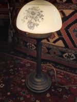 Nachttischlampe mit Schirm aus Keramik