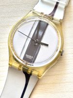 Swatch Gent transparent Gehaeuse silbernes Zifferbl