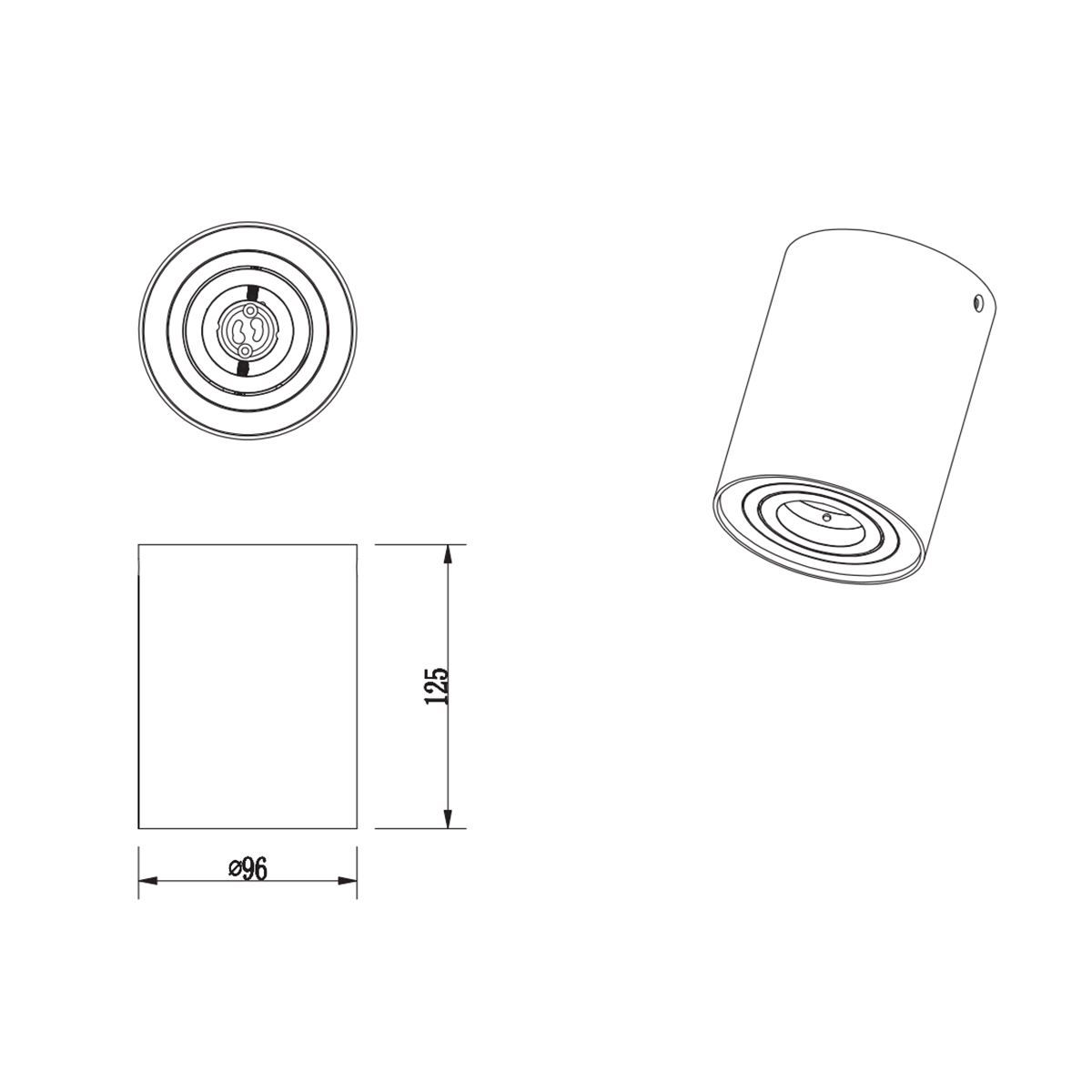 Lampade: Deckenleuchte, Schwarz, 9 cm Ø, Strahler – Nuovo (secondo la descrizione) da Kreuzlingen venduto da Smart-Light 3