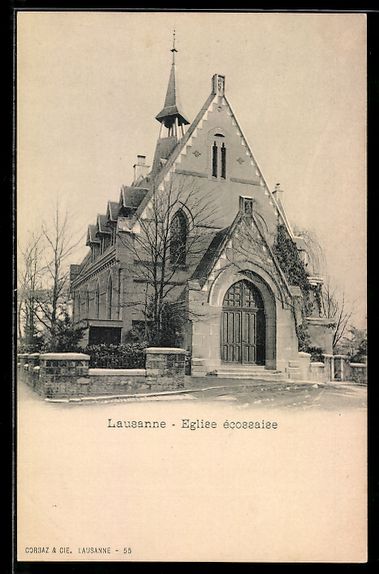 Cartoline postali: AK Lausanne, Eglise écossaise – Usato da Berlin venduto da bartko-reher
