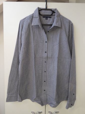 Tommy Hilfiger Bluse, grau/blau, XL, entspricht Gr. 42