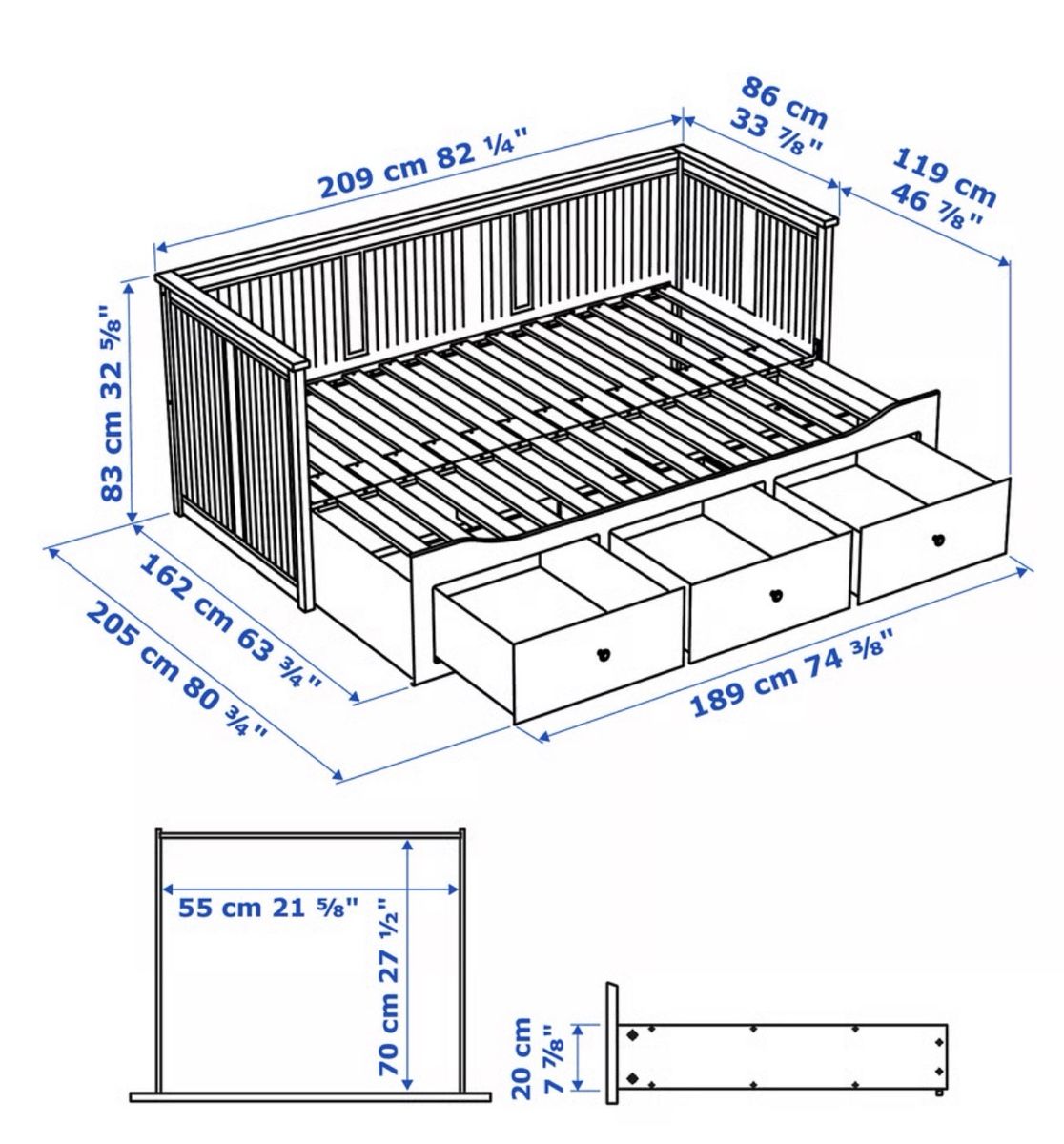 Letti: Ikea HEMNES Bett – Usato da Küssnacht am Rigi venduto da hh2_5kjr 2