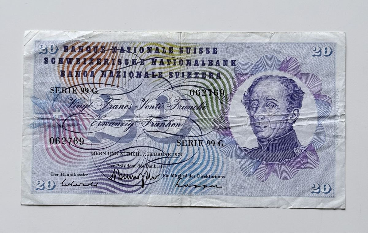 Banknoten: Ancien Billet Franc Suisse – Gebraucht aus Epalinges von Lily2006 4