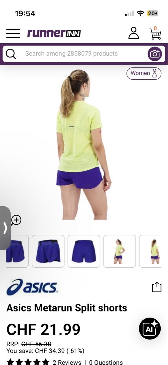 Asics Pantalons: Asics Meta Run Laufshorts Gr. S – D'occasion à Zürich par vintage_for_you 4