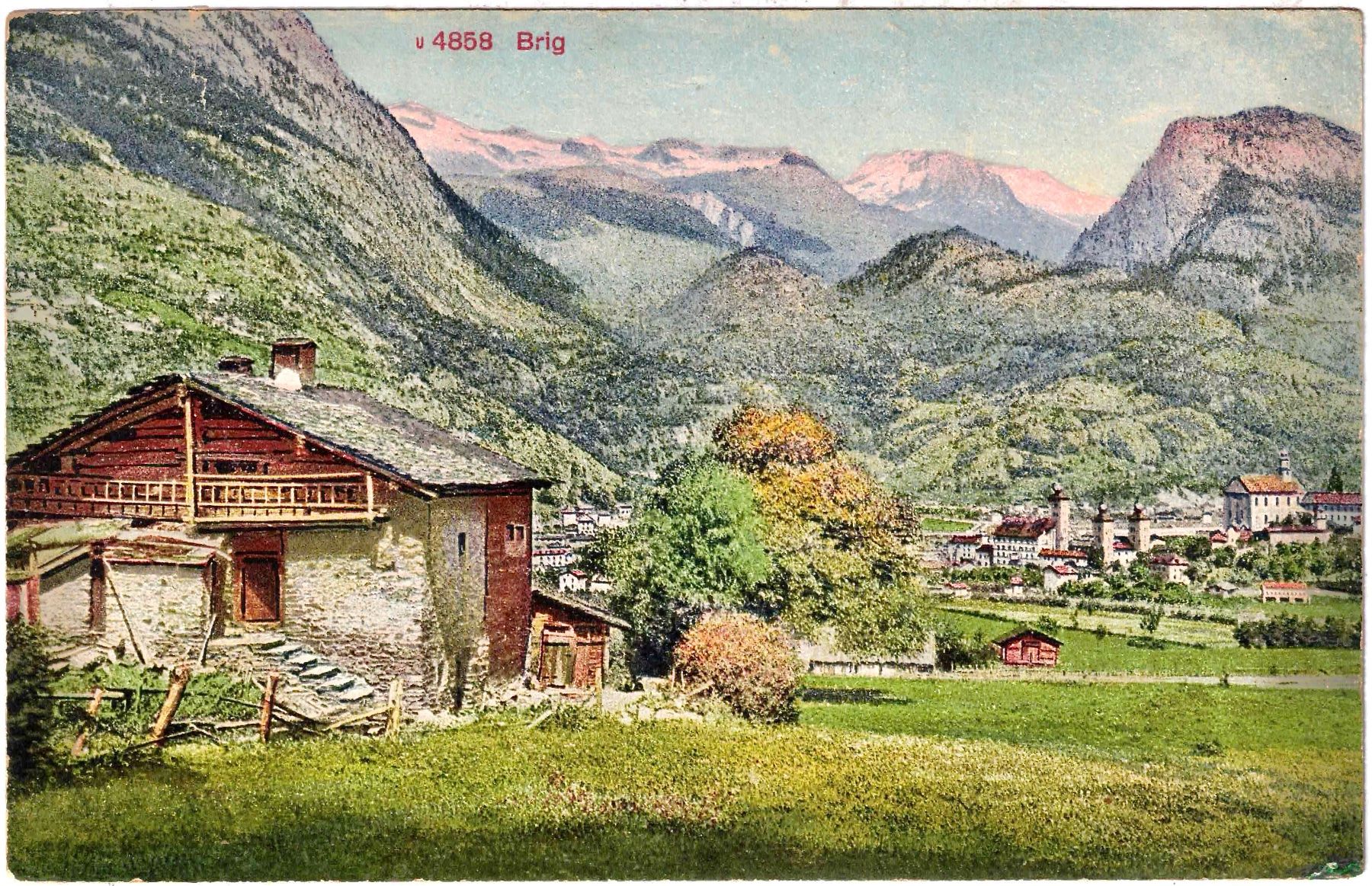 Ansichtskarten: BRIG mit Generalansicht ca. 1915 (VS) – Gebraucht aus Oberdorf BL von Hopfehuepfer