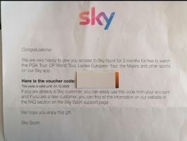 Sky Sport Gutschein 3 Monate gültig bis 31.12.2026
