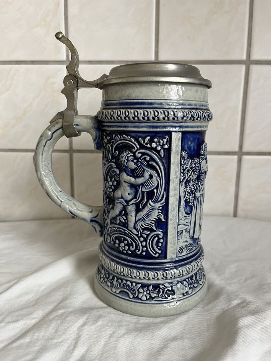 Verres: Bierkrug mit Zinndeckel – Neuf (Voir description) à Rheineck par CoGer 3