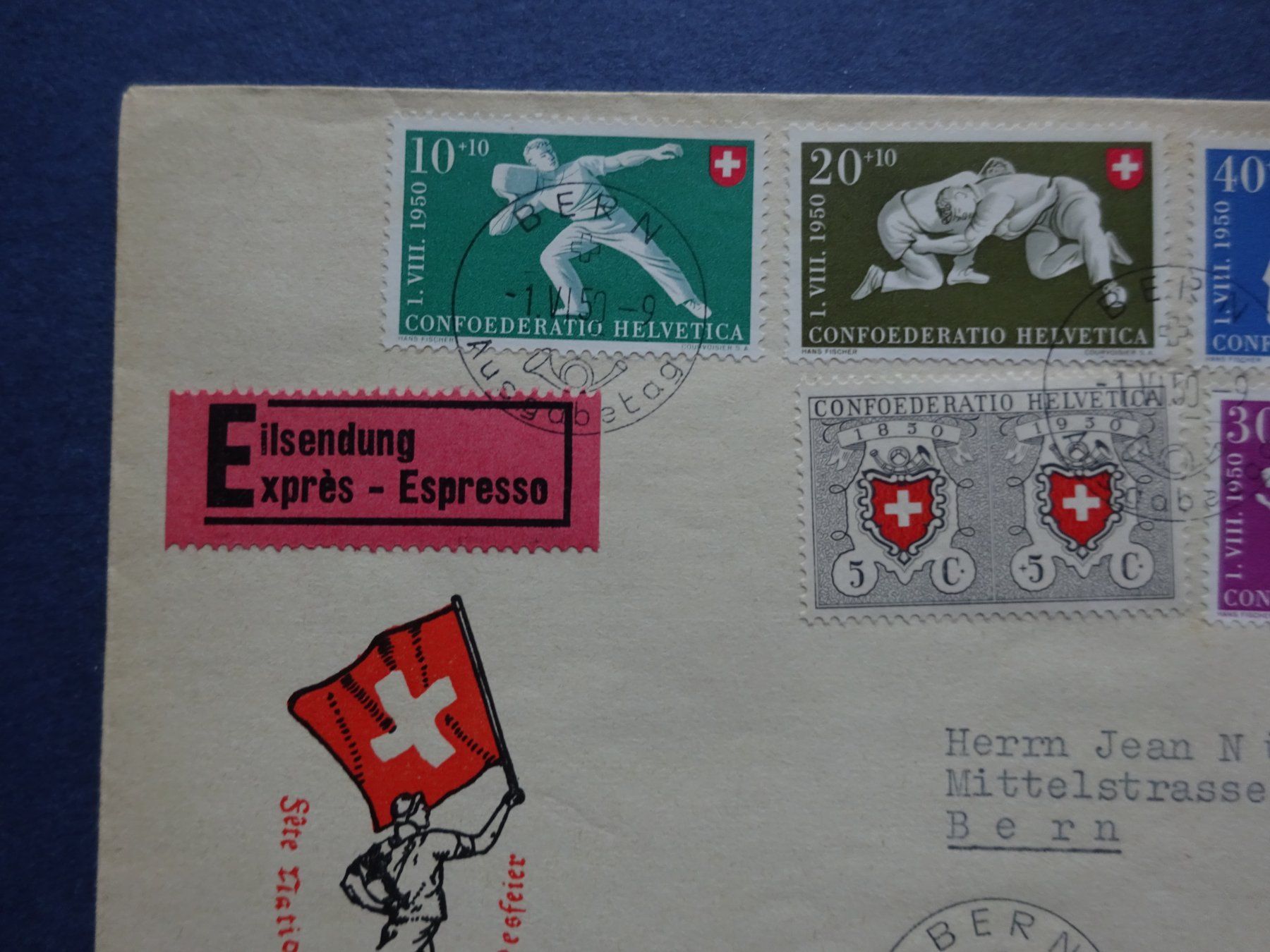 Alle Briefmarken: 1950 Pro Patria FDC – Gebraucht aus Appenzell-Steinegg von adi1975 2