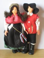 Trachtenpuppen-Paar, Höhe ca. 17cm