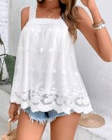 Weisses Lagen Spitzentop Gr S *neu*