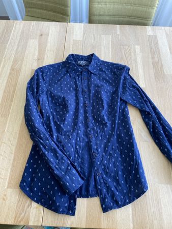 Bluse von G300, blau mit weissen Anker