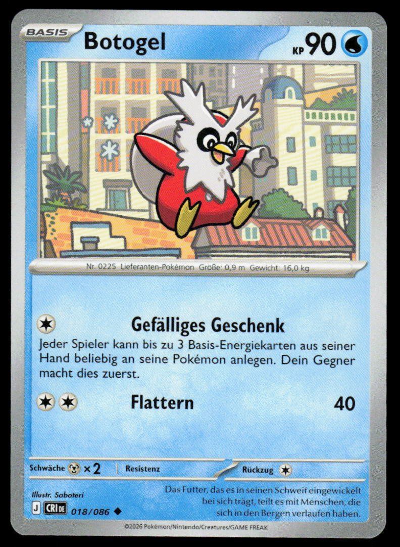 Pokémon Carte collezionabili: Pokemon Botogel 018/086 – Usato da Herisau venduto da Pokemon2025
