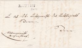 1845, "Jegistorf", Stabstempel auf