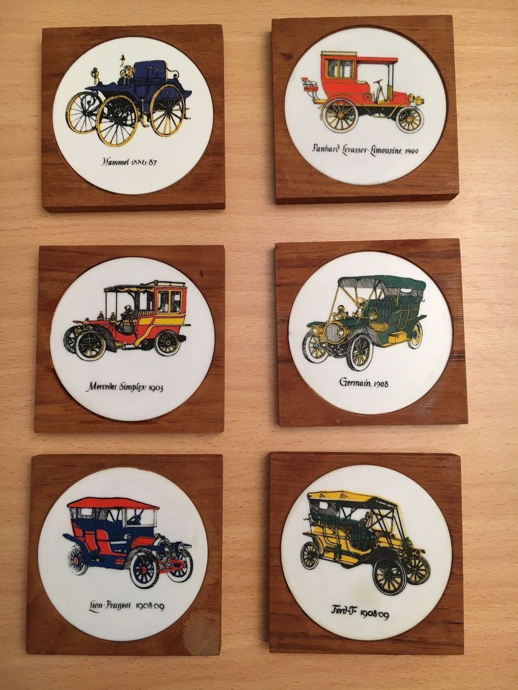 Sottobicchieri: 6 Untersetzer mit Oldtimer von 1886-1909 – Usato da Luzern venduto da Jiggy_8898
