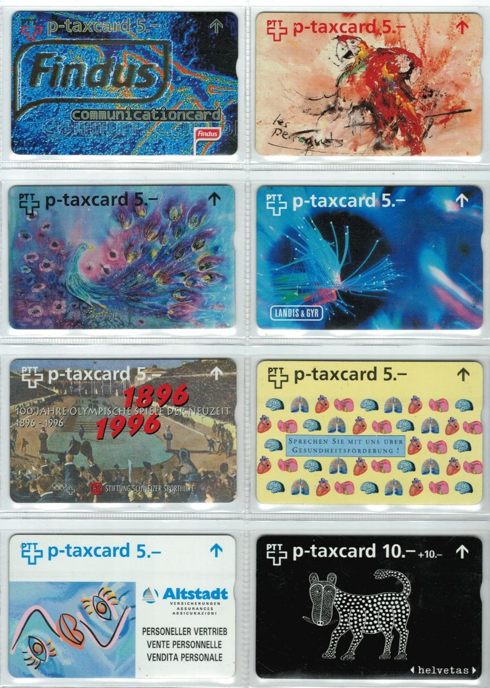 Schede telefoniche: 8 Fullface Taxcards – Usato da Zürich venduto da Tolima194