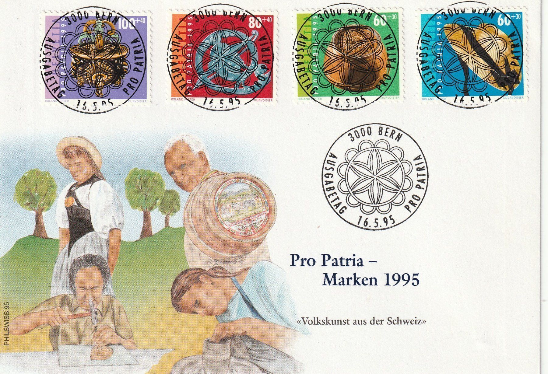 Tutti i francobolli: 1995 Pro Patria ET - Vollstempel – Nuovo e nell'imballaggio originale da Homburg venduto da masina01