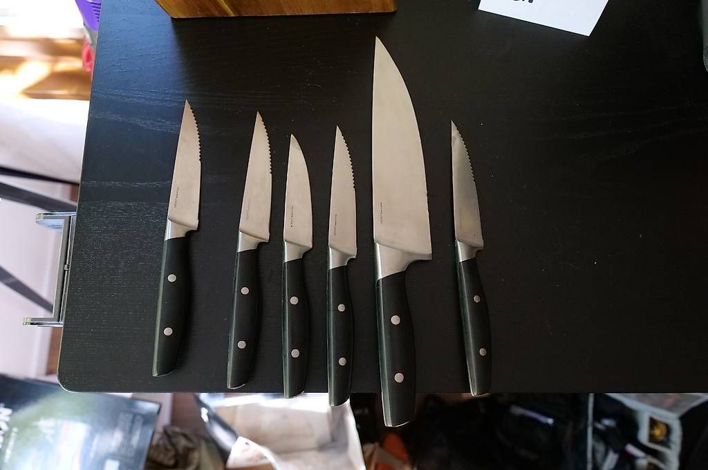 Coltelli: Messerblock mit 6 Messer – Usato da Arisdorf venduto da G.Friderich 1