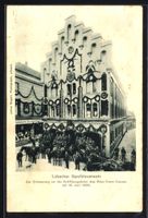 Lübeck, Festpostkarte mit Berufsfeuerwe