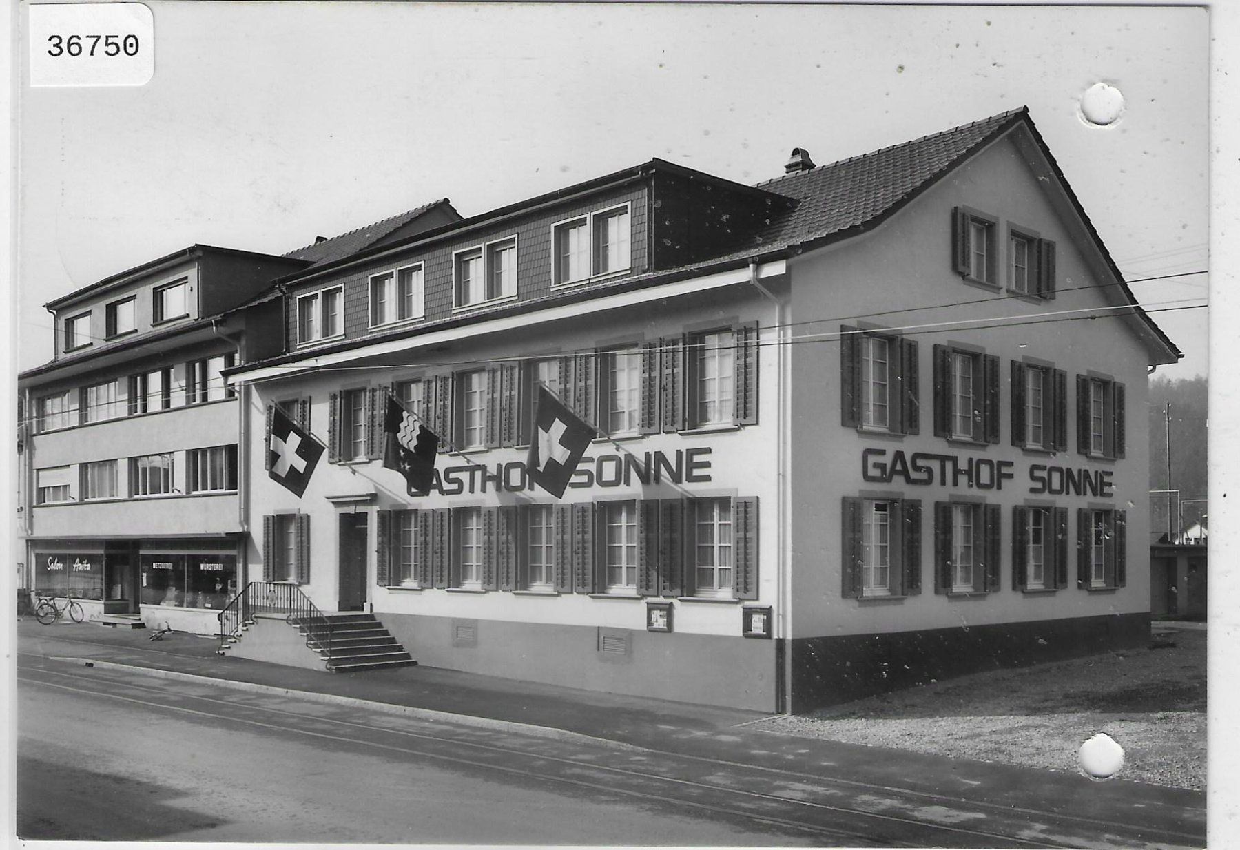 Ansichtskarten: Gasthof Sonne - Unterkulm – Defekt aus Ettingen von Kartenplanet