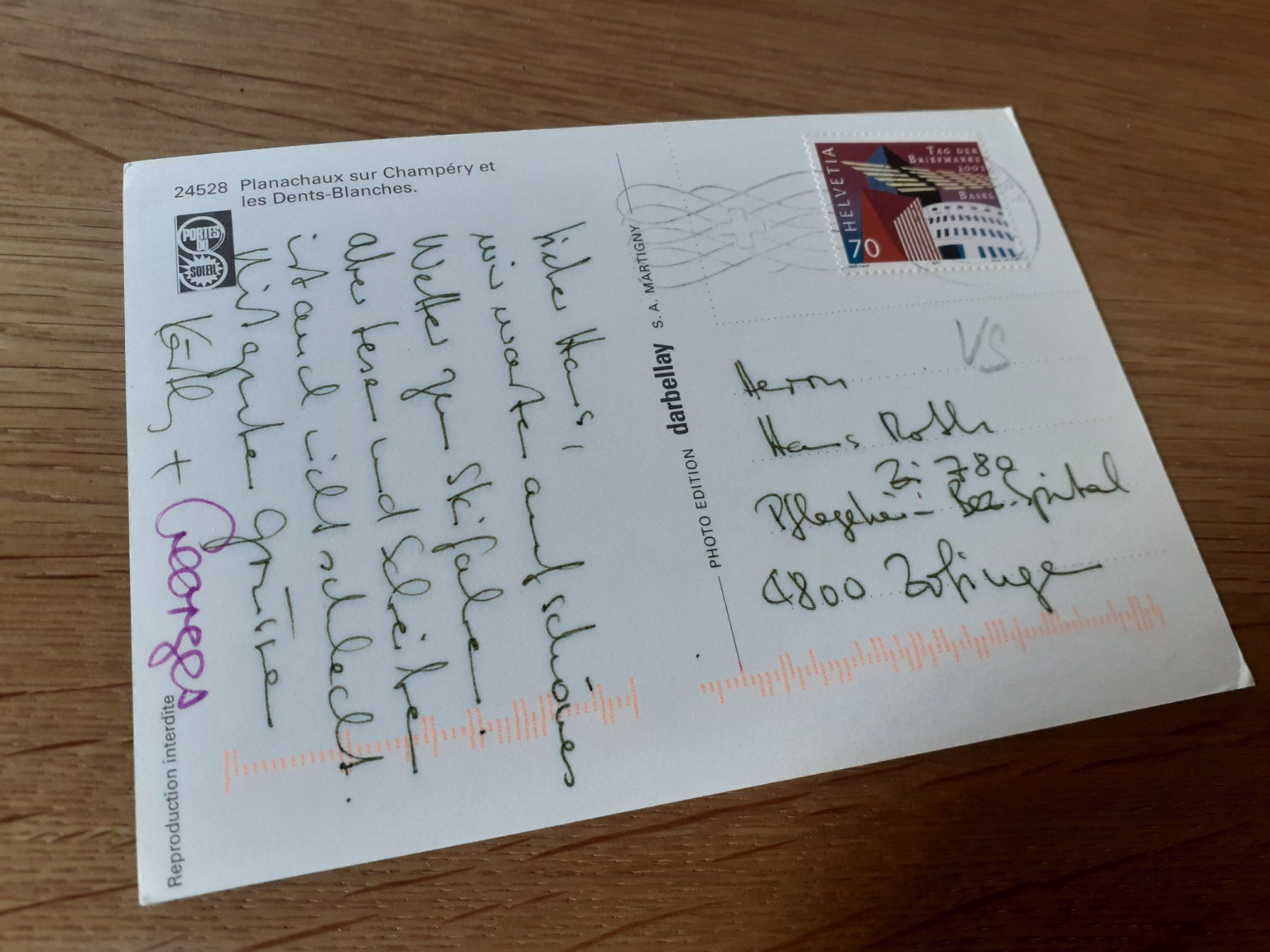 Cartoline postali: PLANACHAUX sur CHAMPERY - – Usato da Winterthur venduto da Ornyx7 1