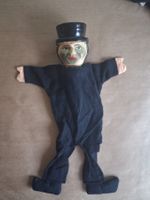 Alte Handpuppe Kaminfeger. Holzkopf. Gem. Bildern