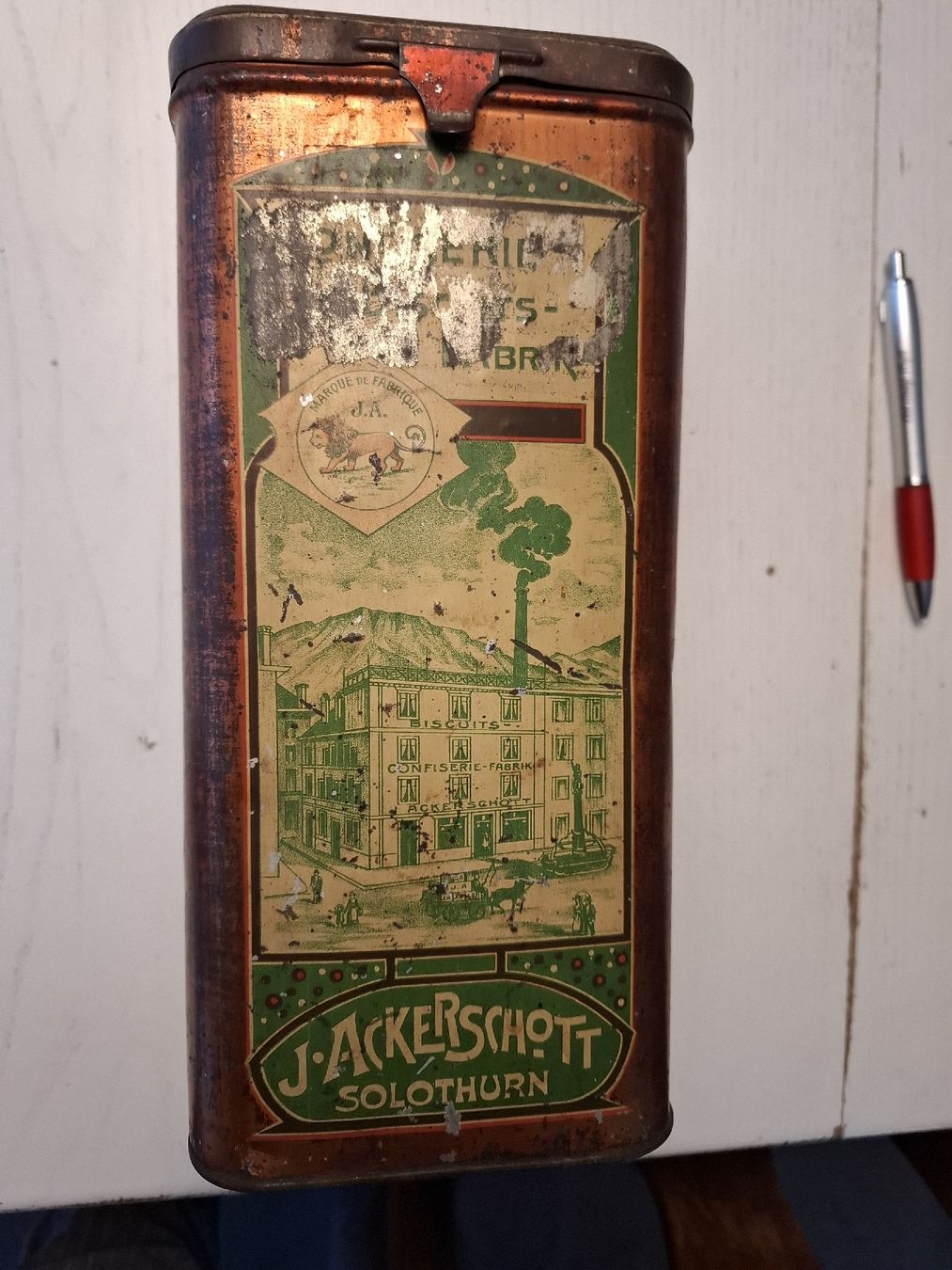Behälter & Ähnliches: Wertvolle Blechdose Confiserie Ackerschott Solothurn um 1900 – Gebraucht aus Zürich von Rousseau11 1