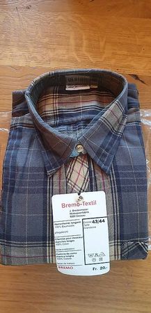 Lässiges Herrenhemd Gr. 43/44 NEU braun 👔