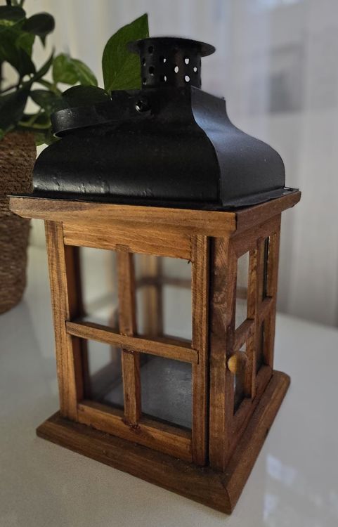 Lanternes: Windlicht Laterne Holz & Metall Landhaus Deko Shabby Chic – D'occasion à Rheinsulz par Dred 1