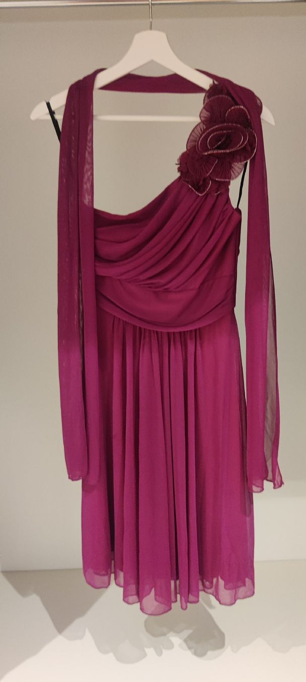 Vestiti: One Shoulder Cocktailkleid Magenta XS – Usato da Schübelbach venduto da ali_mgs8