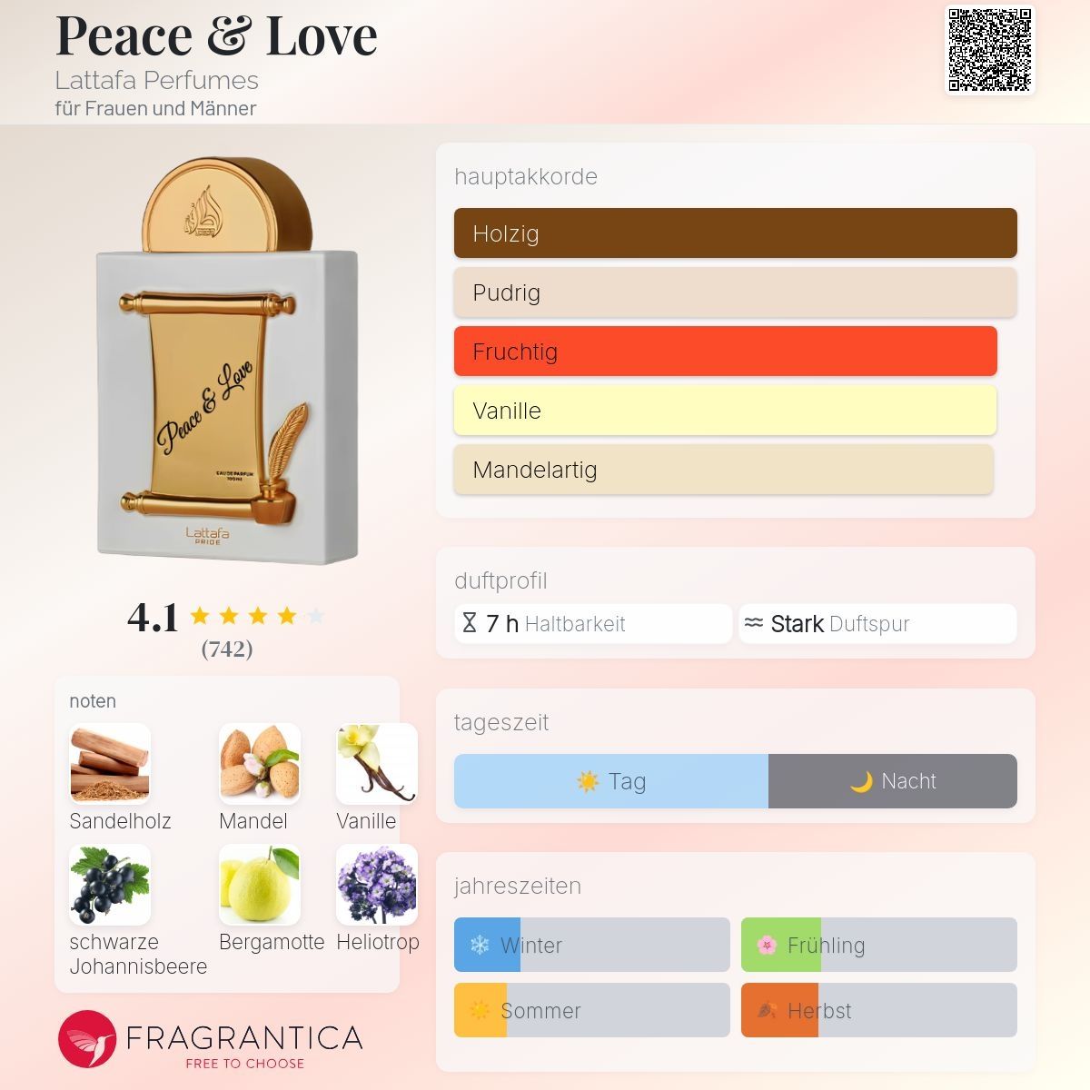 Lattafa Profumi & Eau de Toilette: Lataffa Peace & love, 100ml – Nuovo (secondo la descrizione) da Jonen venduto da Juliette_St 2