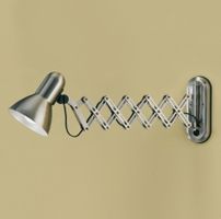 Schreibtischlampe Gelenkarm Metall gebürstet funktionsfähig